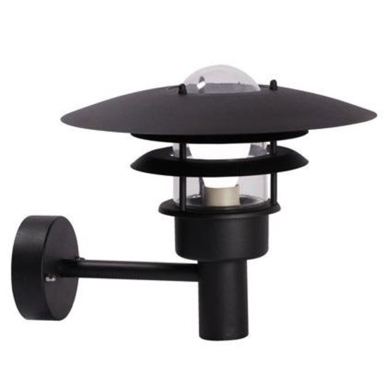 Aplique de exterior negro-blanco-galvanizado E27 IP44 320mm