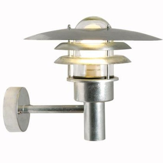 Aplique de exterior negro-blanco-galvanizado E27 IP44 320mm