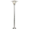 Lønstrup poste de jardín negro, metal con pantalla de cristal, 116 cm de altura, casquillo E27 (bombilla no incluida), IP44
