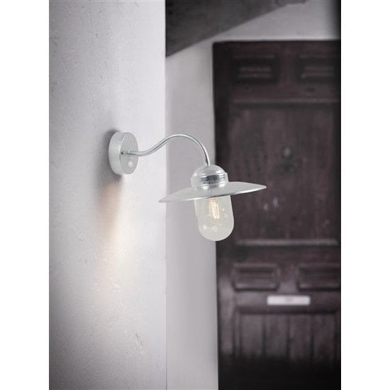 Lámpara de pared exterior de estilo rústico, color cobre-óxido-negro-gris, casquillo E27, 280 mm.