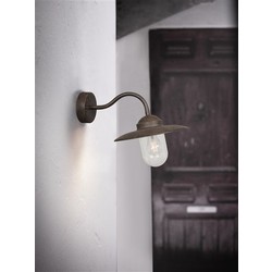 Outdoor wall light black-copper-rust-grey rural E27 280mm