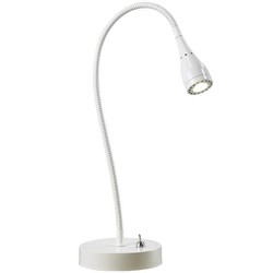 Lampe de bureau LED blanche-noire-verte-chrome 390mm