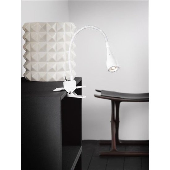 Desk lamp clamp LED white or black flexible 300mm