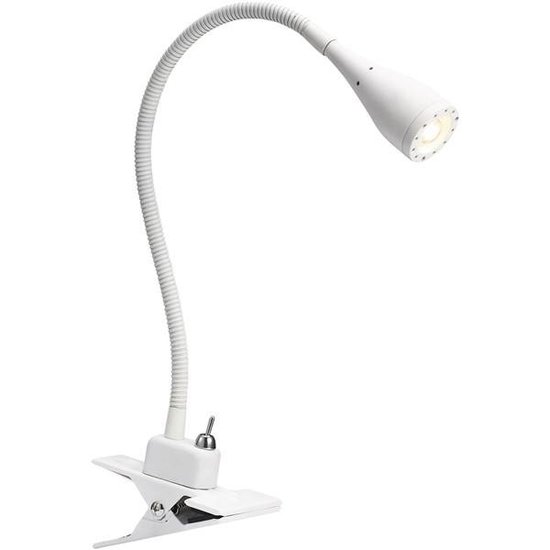 Abrazadera para lámpara de escritorio LED blanca o negra flexible 300mm
