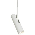 Zylindrische Deckenleuchte aus grauem Metall, Höhe 27 cm, GU10-Fassung max. 8W, IP20, dimmbar mit passender Lampe, Kabel 300 cm