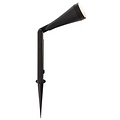 Mono grondspot zwart metaal GU10 IP44 190mm, richtbare arm, kabel 180cm, niet dimbaar