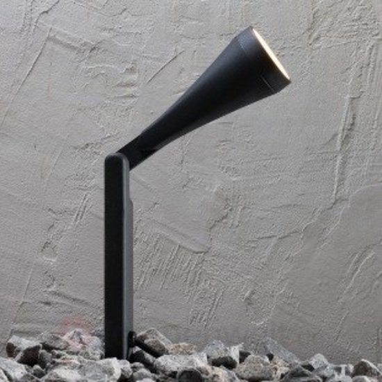 Nordlux Mono ground spot black metal GU10 IP44 190mm, adjustable arm, 180cm cable, non-dimmable