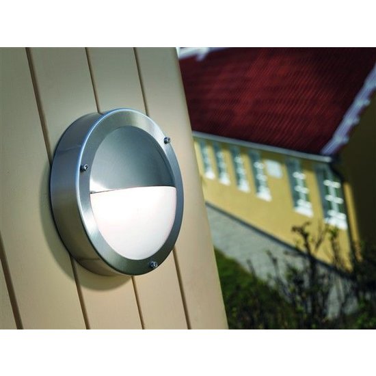 Outdoor wall light deck house galvanized, inox glass 200