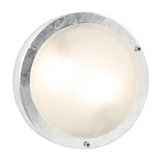 Outdoor wall light deck house galvanized, inox glass 200