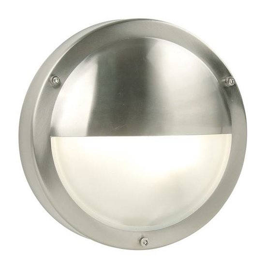 Außenwandleuchte Deckhaus verzinkt, Inox-Glas 200