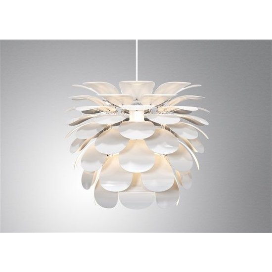 Lámpara colgante flor blanca E27 500mm diámetro