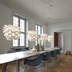 Hanglamp bloem wit E27 500mm diameter