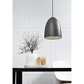 Pendant light black-white-grey-brushed steel E27 200mm