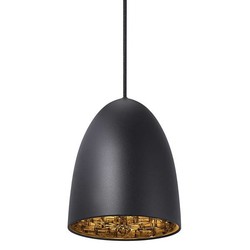 Pendant light black-white-grey-brushed steel E27 200mm