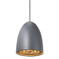 Suspension noir-blanc-gris-acier brossé E27 200mm