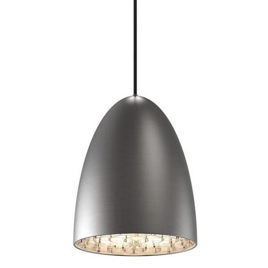 Suspension noir-blanc-gris-acier brossé E27 200mm