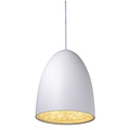 Pendant light black-white-grey-brushed steel E27 200mm