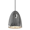 Suspension noir-blanc-gris-acier brossé E27 200mm