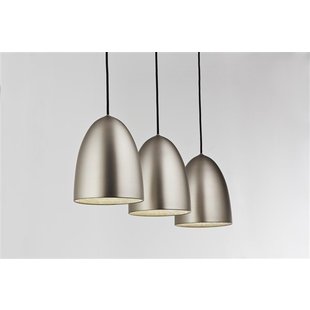 Pendant light grey conic E27x3 1130mm wide