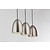 Hanglamp grijs conisch E27x3 1130mm breed