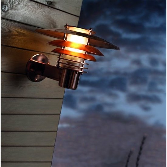 Wandlamp buiten industrieel koper-gegalvaniseerd E27 310