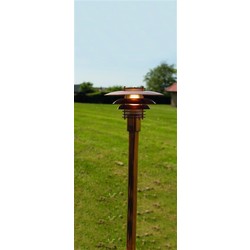 Bollard light copper or grey E27 1130mm high