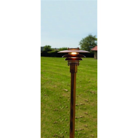 Tuinpaal koper of grijs E27 IP54 1130mm hoog