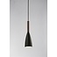 Hanglamp design zwart, wit of grijs conisch E27 355mm