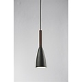 Lámpara colgante diseño negro, blanco o gris cónica E27 355mm
