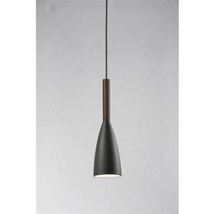 Luminaire suspendu design noir, blanc ou gris conique E27 355mm
