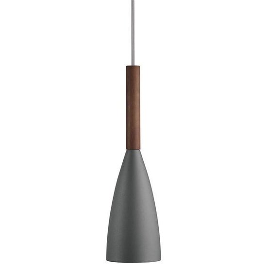 Lámpara colgante diseño negro, blanco o gris cónica E27 355mm