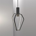 Lámpara colgante jaula LED negro-blanco GU10 regulable 6W 480mm alto