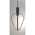 Lámpara colgante jaula LED negro-blanco GU10 regulable 6W 480mm alto