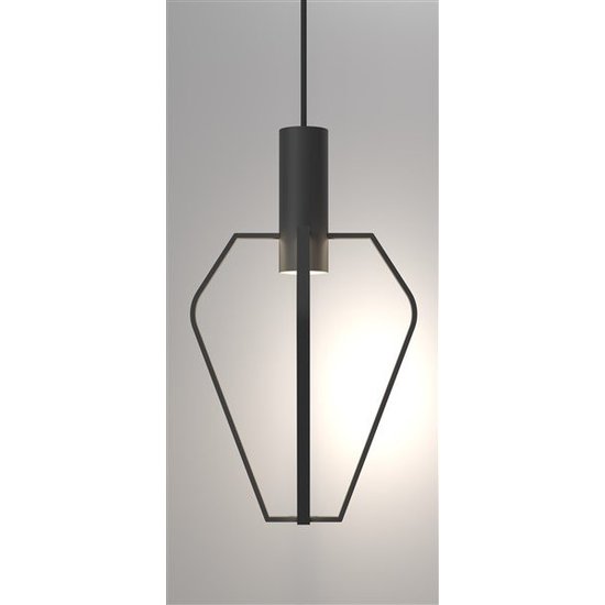 Pendant light cage LED black-white GU10 dimmable 6W 480mm high