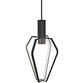Lámpara colgante jaula LED negro-blanco GU10 regulable 6W 480mm alto