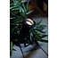 Black ground spotlight on tripod with GU10 fitting, 3W LED spot included, IP54, adjustable, 38 cm high