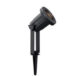 Ground spotlight black on tripod, GU10 fitting, 38 cm high, IP54
