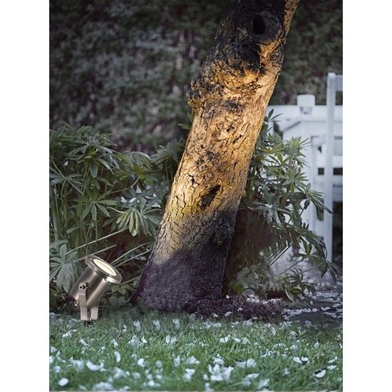 Bodenfleck grau auf Stift orientierbar GU10 310mm hoch