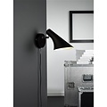 Nordlux Vanila Wandleuchte Metall schwarz, E14-Fassung, Schirm 145mm, 350° schwenkbar, Kabel 210cm mit Schalter