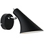 Vanila wandlamp metaal zwart, E14 fitting, 145mm kap, 350° draaibaar, snoer 210cm met schakelaar