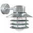 Vejers wandlamp buiten, zwart metaal met glazen kap, neerwaartse lichtbundel, fitting E27, IP54 plensdicht, diameter 220mm