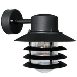 Vejers outdoor wall lamp black downward E27 IP54 220mm