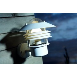 Outdoor wall lamp black-white-galvanized-inox IP54 220 Ø