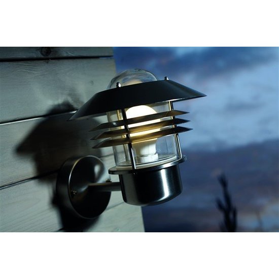 Applique d'extérieur noir-blanc-galvanisé-inox IP54 220 Ø