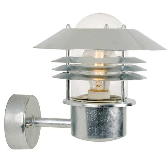 Outdoor wall lamp black-white-galvanized-inox IP54 220 Ø