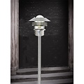 Garden post black-galvanized-inox E27 IP54 glass 920mm high