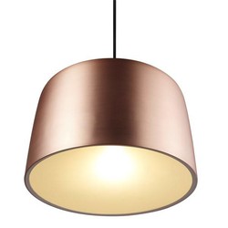 Hanging lamp copper-black round E27 310mm diameter