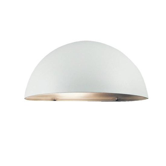 Aplique Scorpius de exterior, blanco, metal-policarbonato, casquillo E27, IP23, 200 x 100 mm