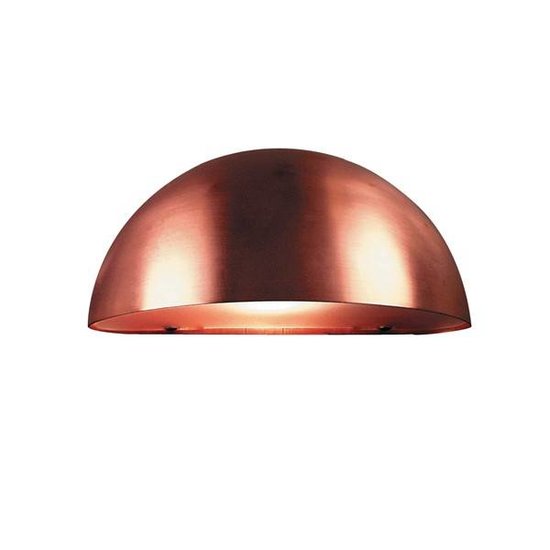 Outdoor wall light copper-black-white-galvanized sphere
