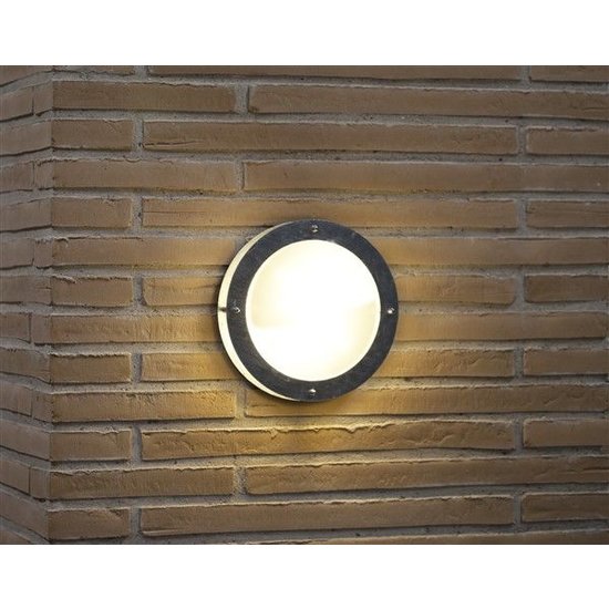 Aplique exterior deck house redondo gris diámetro 240mm